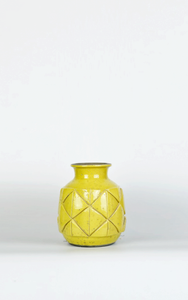 Avron Yellow Patterned Vase (Mini)