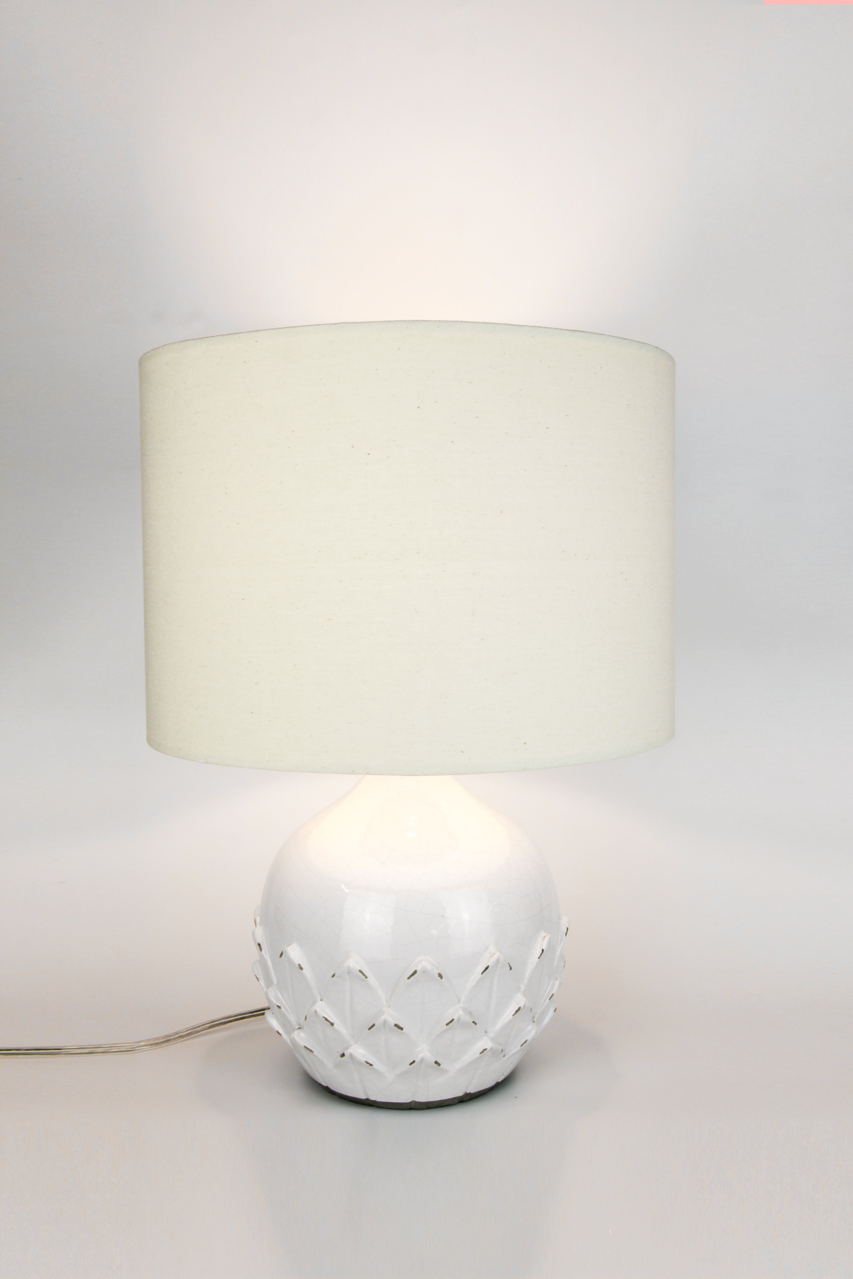 White Artichoke Lamp