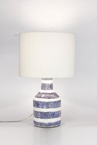 Indigo Striped Lamp