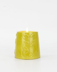 Stalk Sunny Yellow Candle Pot (Mini)