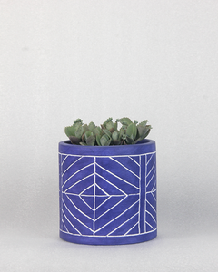 Xixa Blue Geometric Vase