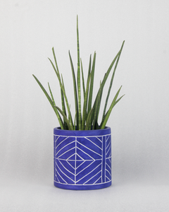 Xixa Blue Geometric Vase