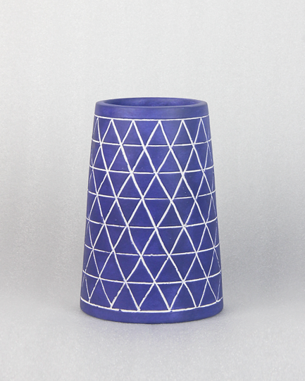 Xixa Blue Geometric Vase