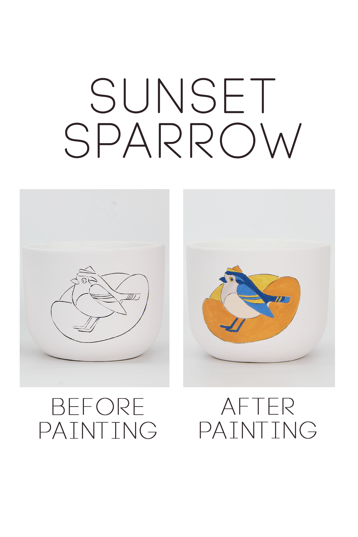 Paint By Numbers: Sunset Sparrow